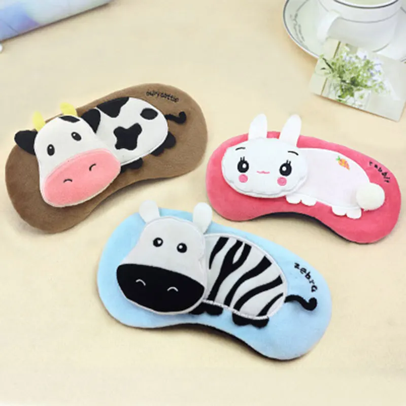 Bunny Cow Sleeping Eyepatch 3d Animal Eyeshade Cover Soft Portable Blindfolds For Sleep Girls /Child Gift No Ice Bag