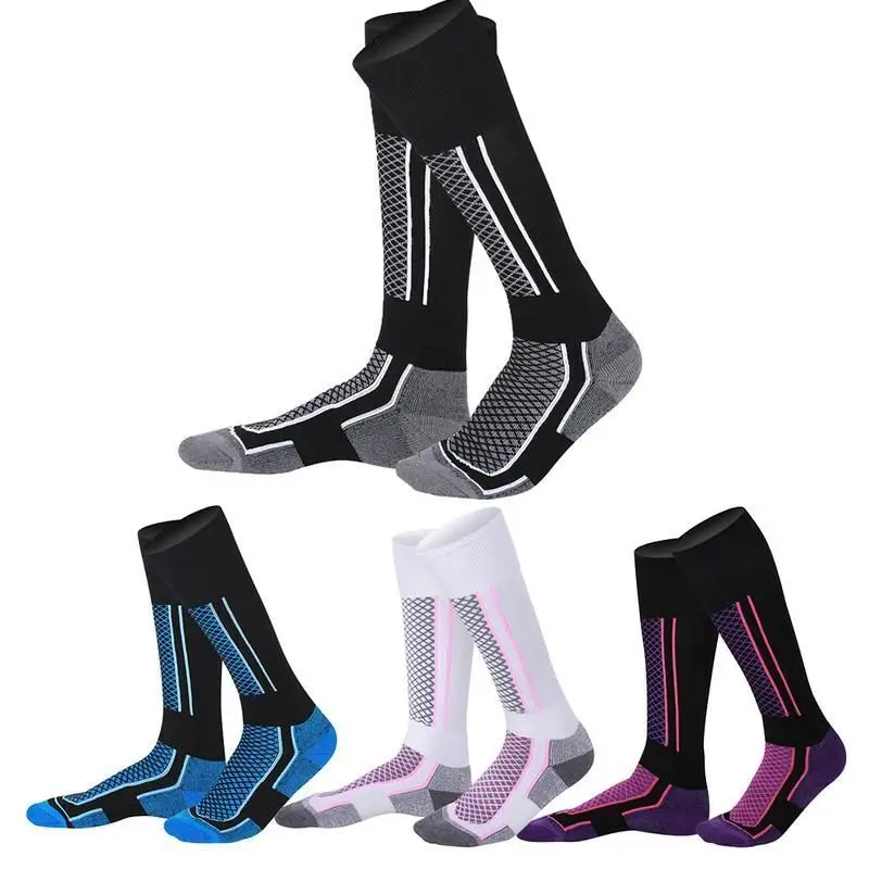 Outdoor Men Women Ski Socks High Tube Winter Thick Warm Sports Socks Snowboard Skiing Hiking Cycling Mountaineering Socks