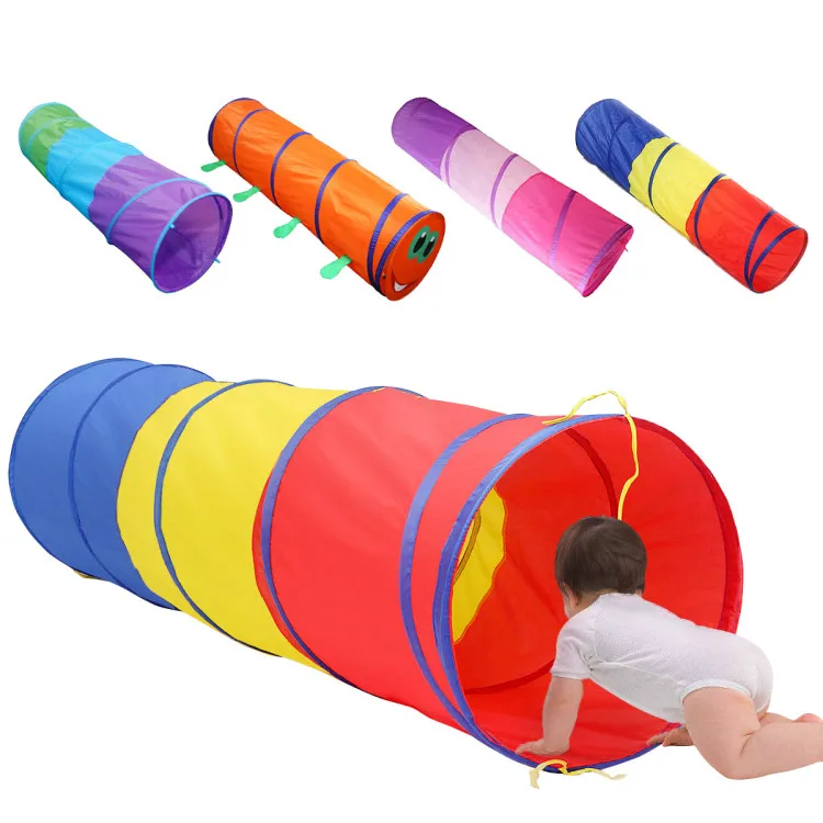 Nieuwe Drie Kleuren Speelgoed Kruipen Tunnel Kinderen Outdoor En Indoor Speelgoed Buis Baby Spelen Kruipen Games Toegang Tot De Tent