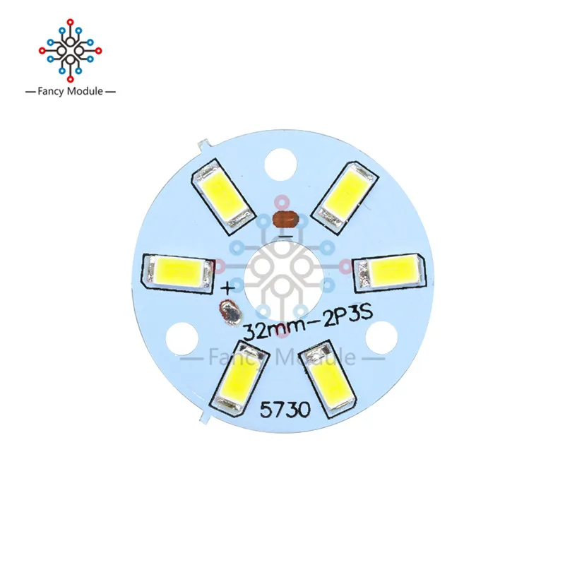 10 sztuk Super jasne SMD5730 Led Light PCB 12V 100LM/W płyta lampy 3W żarówka LED biała