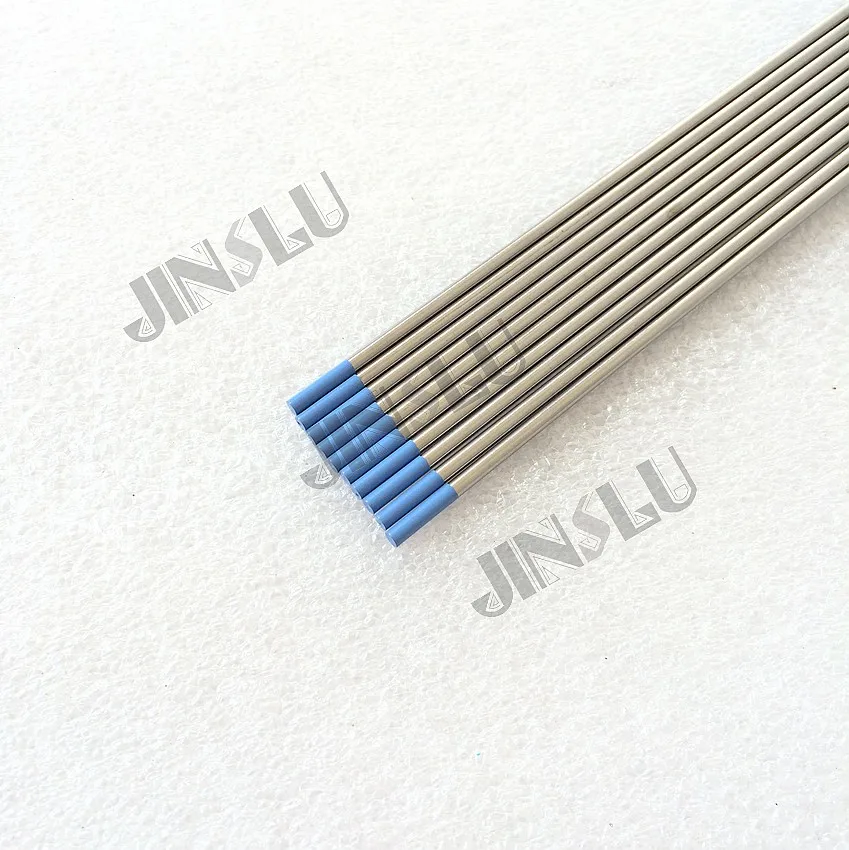 Spedizione gratuita saldatura tig elettrodo di tungsteno 2% lanthanated wl20 cielo blu 3.2x150mm 10 pz