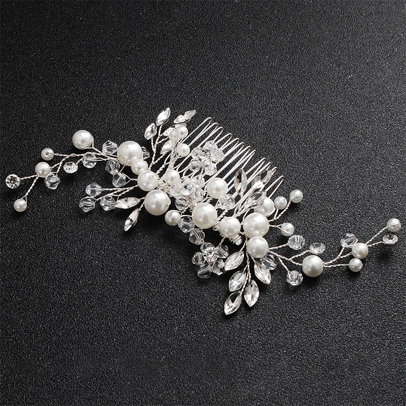 Miallo Fashion Bridal Headpiece Handmade Crystal Pearls Hair Combs Clips Wedding Jewelry Hair Accessories Ornaments Headpieces