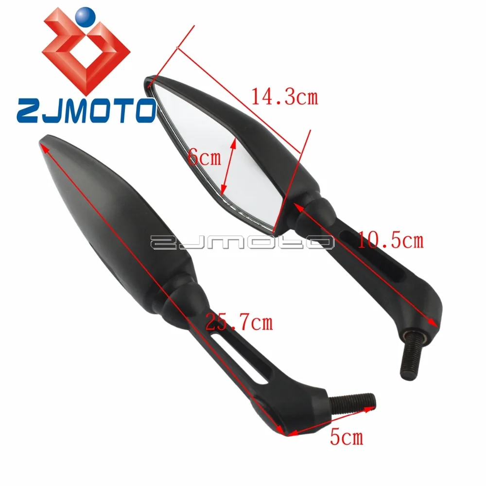 Motorcycle Side Mirrors For Honda CB600 K-awasaki ZRX1100 Y-amaha FZ6N S-uzuki GSR400 SFV650 V-STROM D-UCATI Monster M695 600