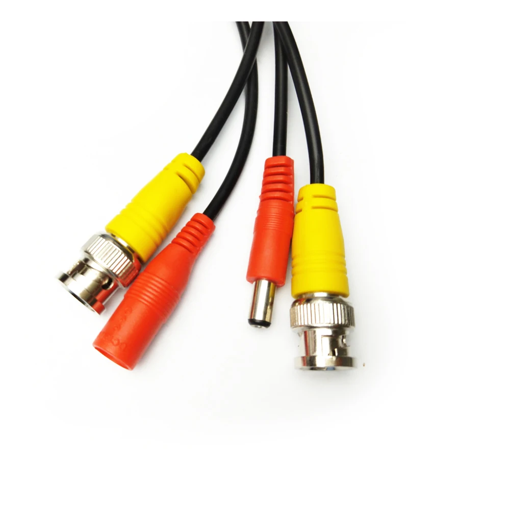 Cable BNC de 5M/10M/15M/20M/30M/40M/50M, salida de vídeo CCTV opcional, Cable de extensión de enchufe CC para AHD CVI TVI, Kit de cámara DVR analógica