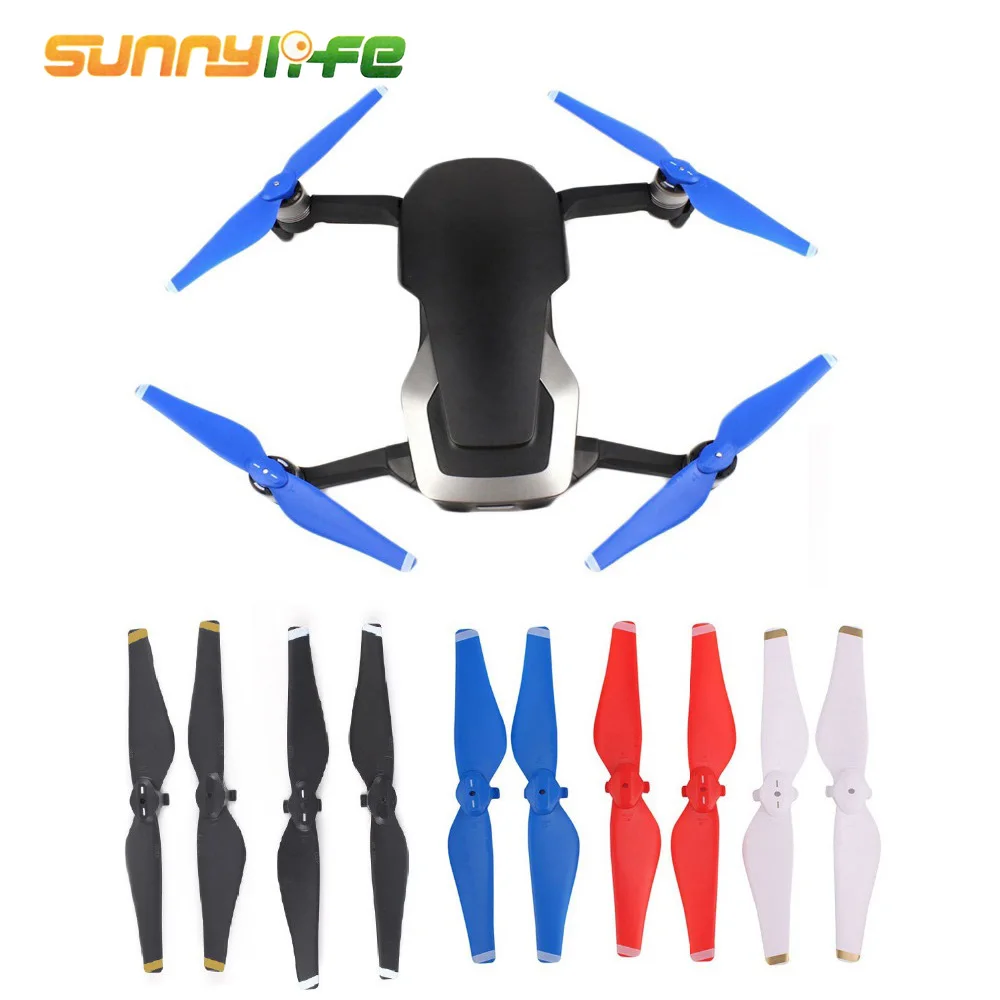 SUNNYLIFE 2 Pairs (4pcs) Carbon Fiber Foldable Quick Release Low-Noise Propellers Blade Prop for DJI Mavic Air Drone Accessories