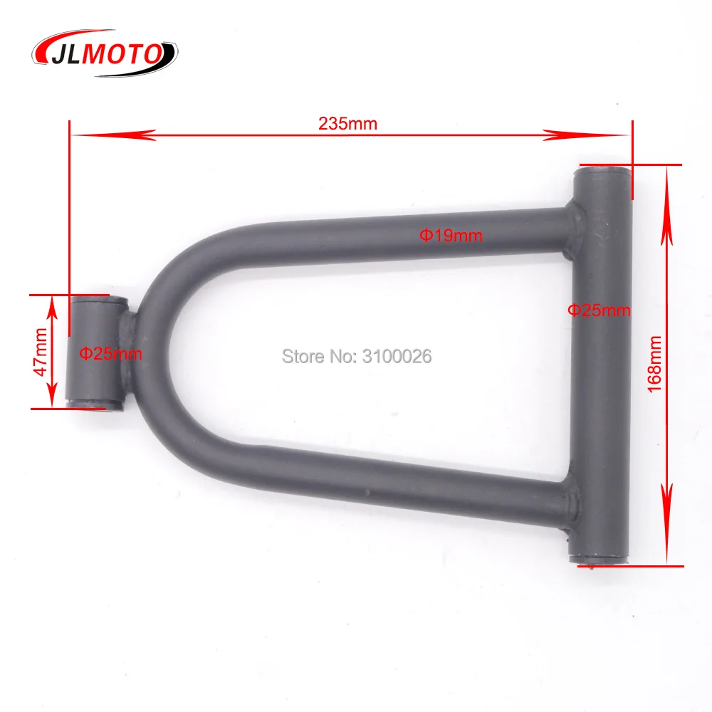 1 zestaw 285mm przednie zawieszenie ramię wahadłowe górna/dolna ramię DIY 49cc 50cc 110cc dzieci ATV 4 koła Quad Buggy gokart części — zdjęcie 4