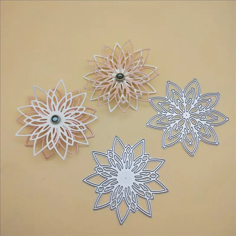2 개 꽃 금속 절단 다이 새로운 2019 스텐실 DIY 스크랩북 종이 공예 칼 금형 블레이드 펀치 스텐실 다이