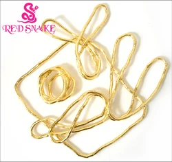 RED SNAKE 900*8mm 5pcs/lot Arbitrary Shape Bendy Bendable Twisty Gold-color  Snake Necklace