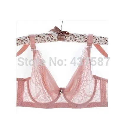 Fashion Sexy Lace Bra Transparent Push up Lingerie Women Underwear Intimates Floral Mesh Patchwork big bust 34-44 B C D VS C3396 image 5