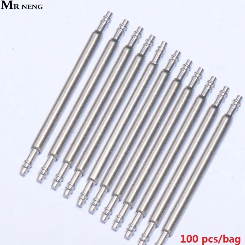 MR NENG100pcs/bag 12 14 16 18 20 22mm 24 26 28mm Stainless Steel Watch for Band Spring Bars With Strap Link Pins Remover Durable