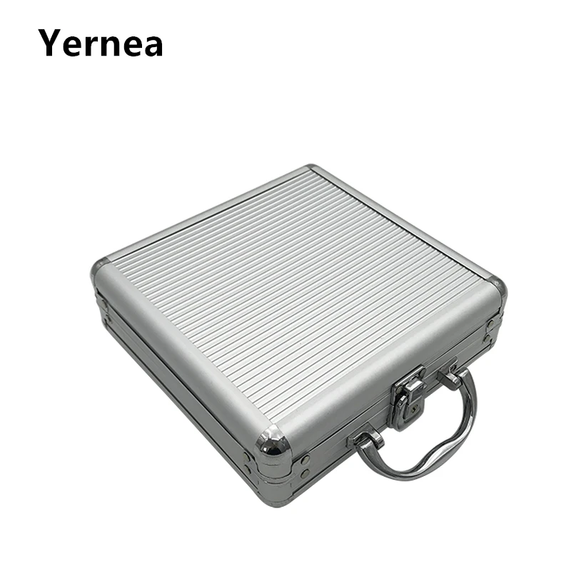 

Yernea Hot Texas 100 Poker Chips Playing Card Box Portable Non-slip Mat Aluminum Case 100 Poker Chips Box This is just a box