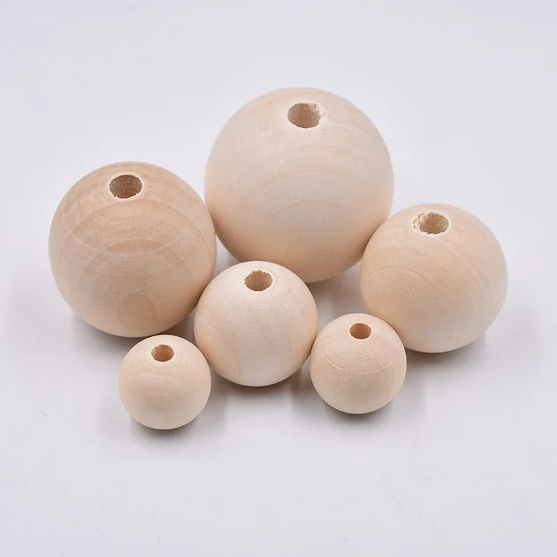 Pick 8/10/12/14/16/18/20mm Wood Spacer Bead Natural Color Eco-Friendly Wooden Beads DIY Jewelry Making Handmade