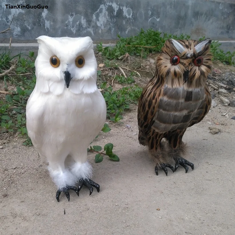 

large 28cm simulation night owl bird model polyethylene&feathers owl handicraft,garden decoration s1133