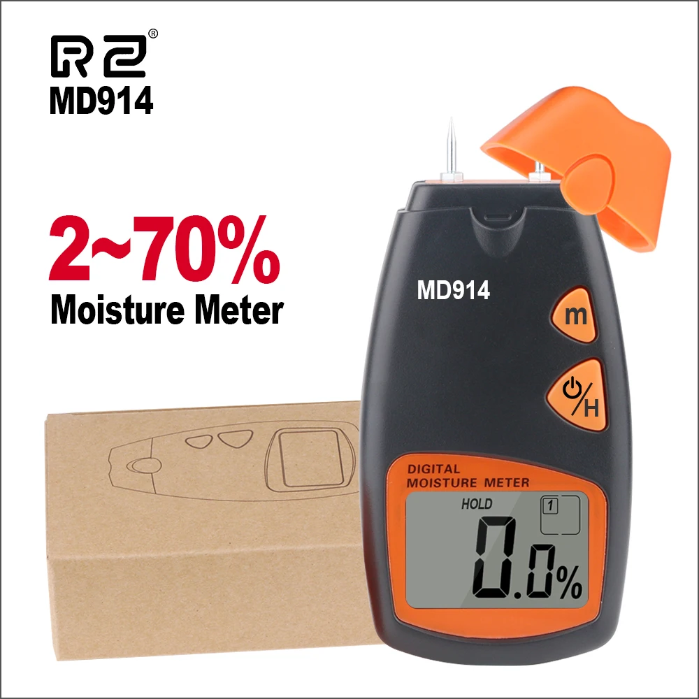 

RZ Wood Moisture Meter MD914 Measure Moisture Content Of Wood 4 Pins Sensor Moisture Content In Wood Sanpometer