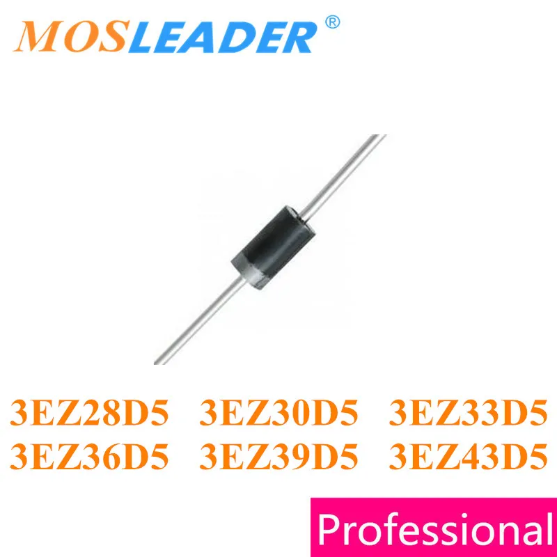 

Mosleader 1000 шт DO15 3EZ28D5 28V 3EZ30D5 30V 3EZ33D5 33V 3EZ36D5 36V 3EZ39D5 39 3EZ43D5 43V Высокое качество