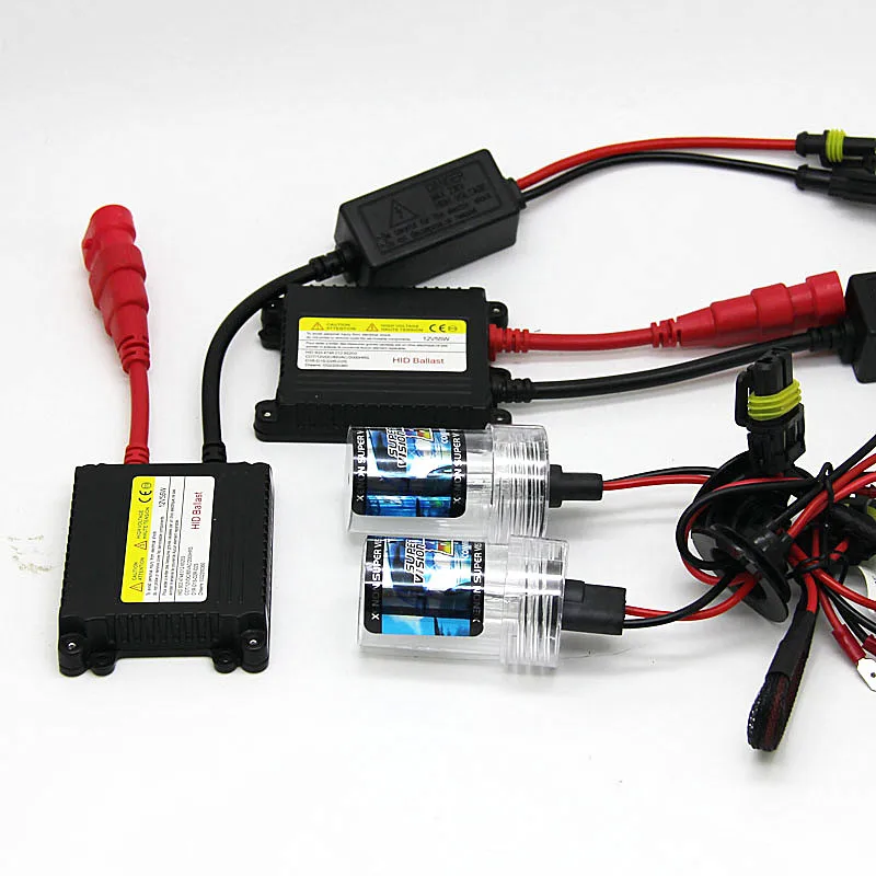 H7 DC 55W Ballast kit HID Xenon Headlight bulb 12V H1 H3 H11 880 9005 9006 H4 hid kit 4300k 6000k 8000k Replace Halogen Lamp