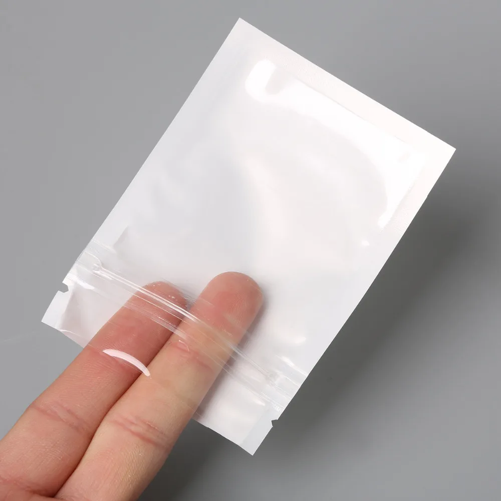 Hot Sale 50/100Pcs Round Hanging Hole White / Clear OPP Plastic Poly Bags Multi Option Packing Poly Bag Self Seal Zipper Plastic