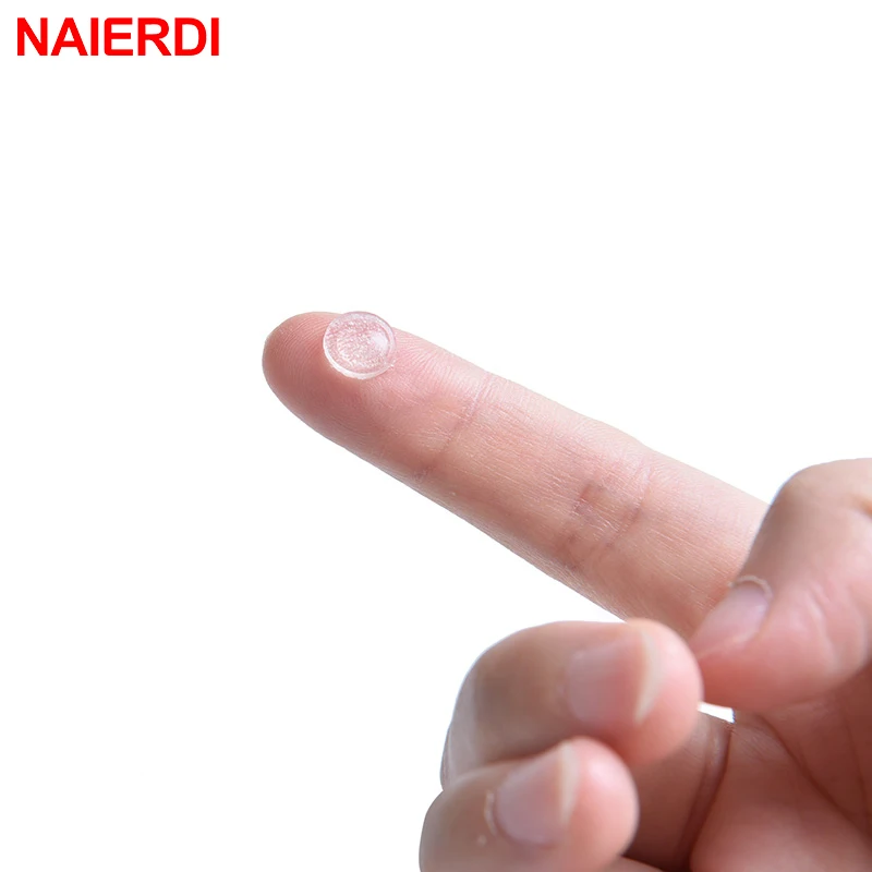 Naierdi-粘着性のシリコンゴム製キャビネットバンパー,40/50/80ピース,耐久性のあるキャビネットキャッチ,ノイズの発生を防ぎます