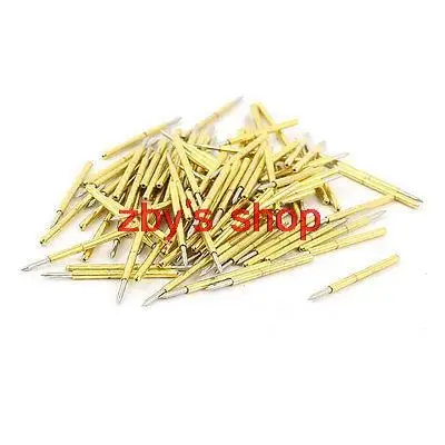 100 Pcs P75-B1 0.74mm Spear Tip 16mm Length Spring Testing Probes Pin