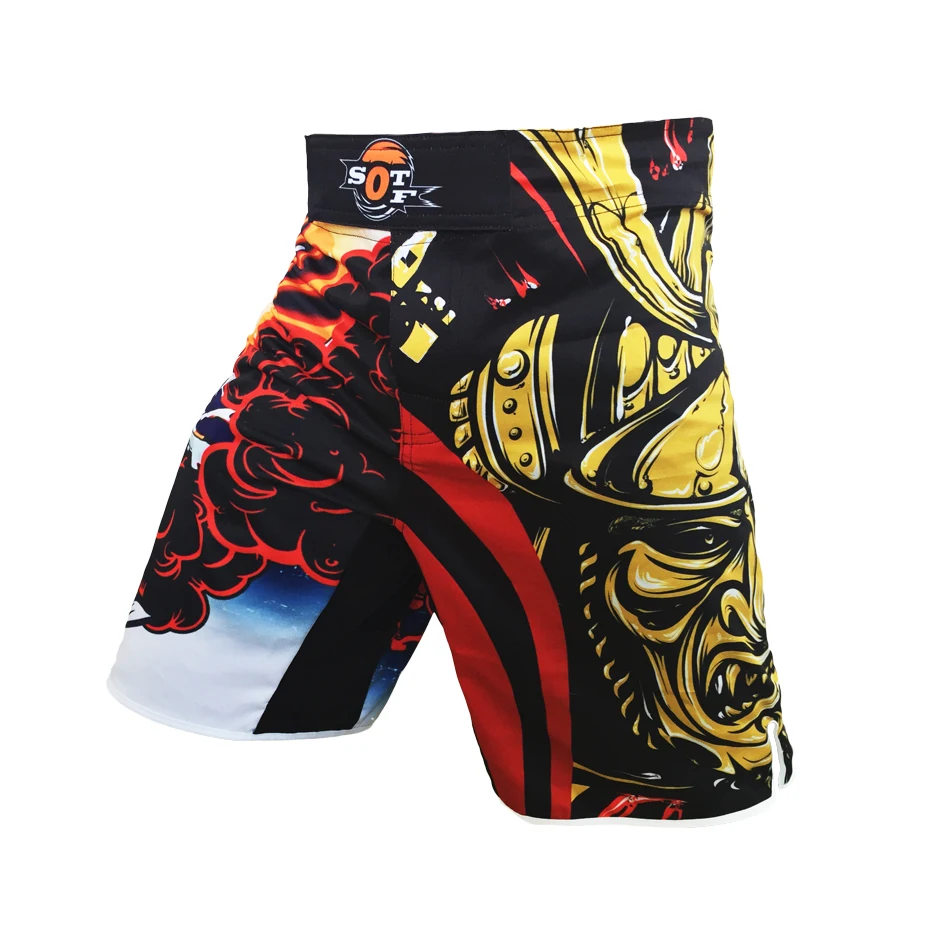 SOTF Mens MMA Shorts Boxing Trunks Bad Boy MMA Kick Boxing Shorts Tiger Muay Thai Pants Fight Shorts kickboxing boxeo pretorian