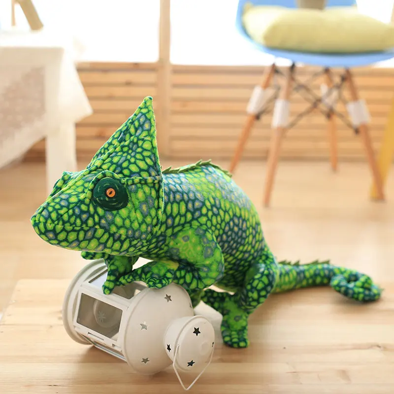 New Style 80CM Boys And Girls Birthday Lizards Doll Pillow Creative Personality Simulation Spoof Chameleon Plush Toys