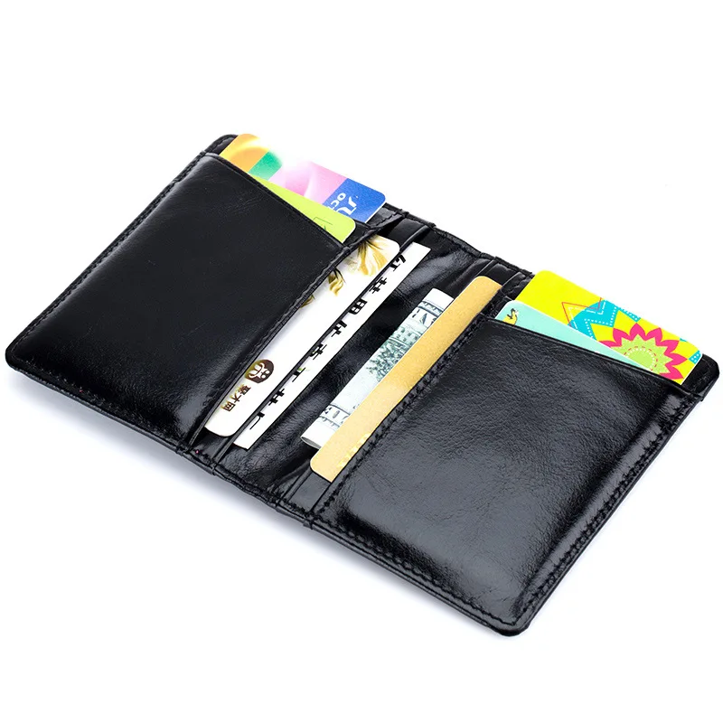 

Woman Credit Card Holder Cash Wallet Genuine Leather Brand Luxury Brand Kaarten Business Card Protector Id Organizer Unisex Male