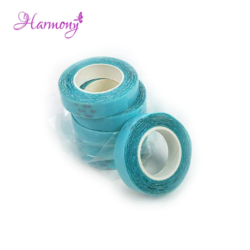 

5 Rolls 1cm*3m Blue Color Super Quality Hair Extension Tape Double Sided Adhesive Tape for PU Skin Weft Tape Hair