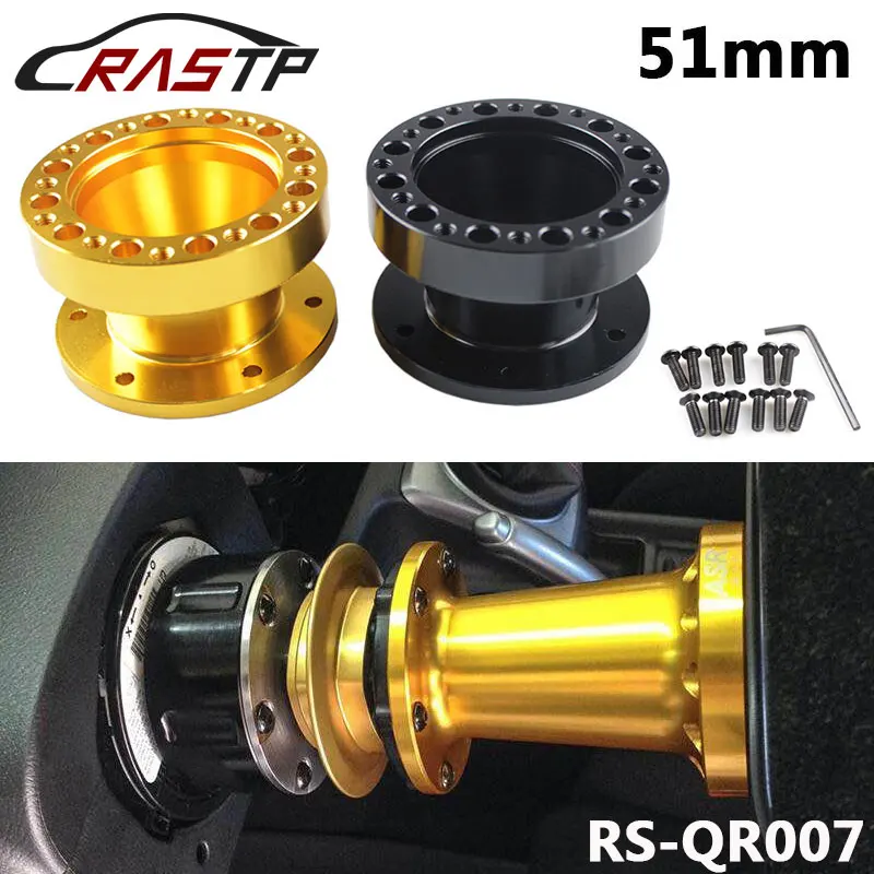 

RASTP-Racing Steering Wheel Quick Release Hub Kit 51MM Height Adapter Body Adjustable Boss Kit QR007