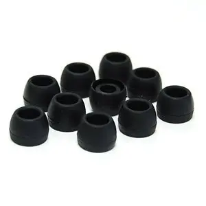 5 Pairs Small Black Silicone Replacement Ear Buds Tips for Audio-Technica Skullcandy Monster Sony Ultimate Sharp Sennheiser TDK