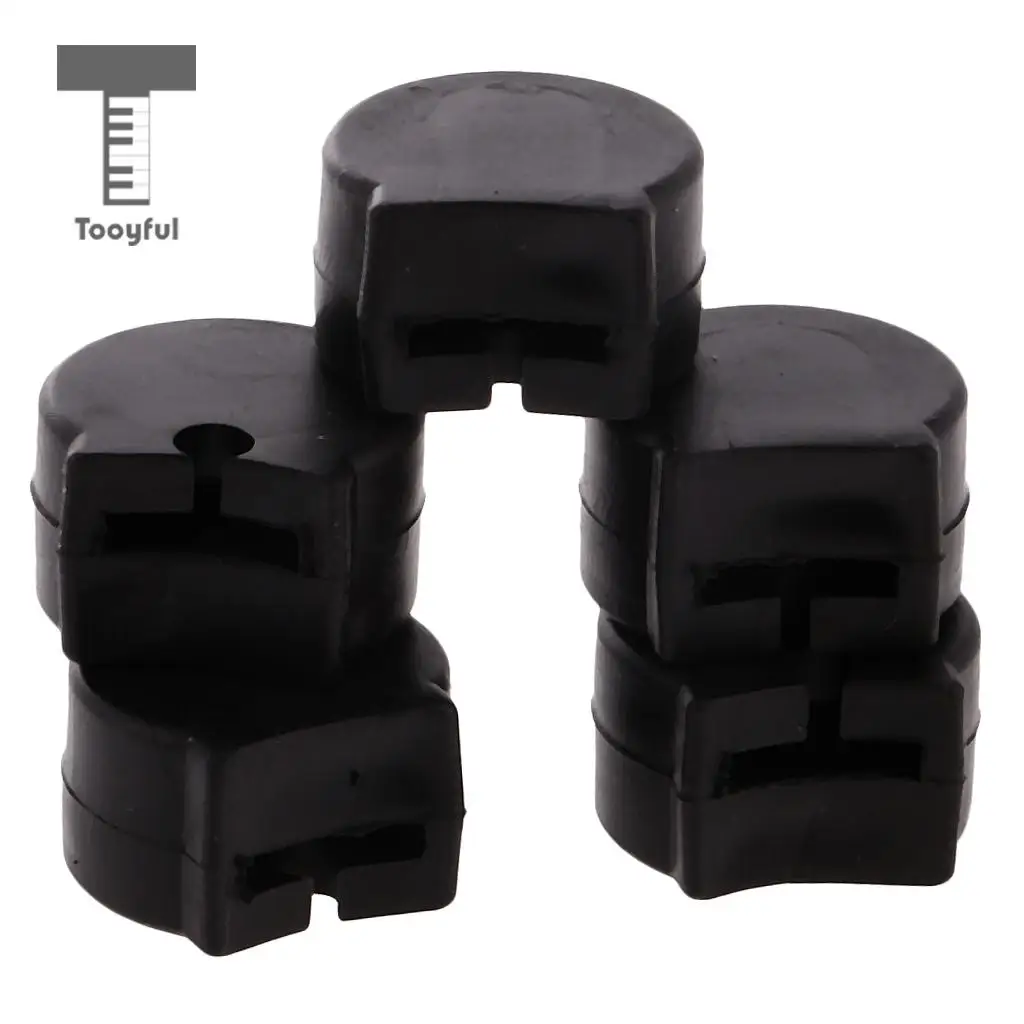 Tooyful Set of 5 Pieces Black Rubber Clarinet Thumb Rest Cushion Protector Comfortable