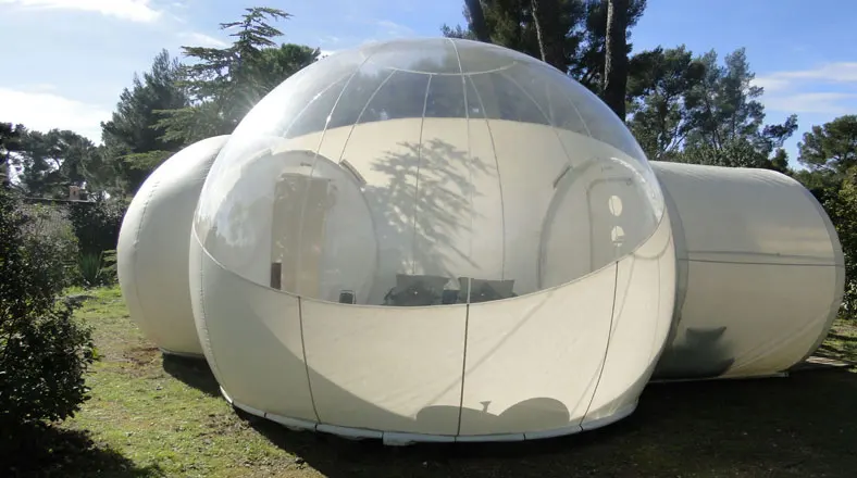 5m diameter inflatable transparent tent with double room,clear inflatable bubble tent for outdoor camping