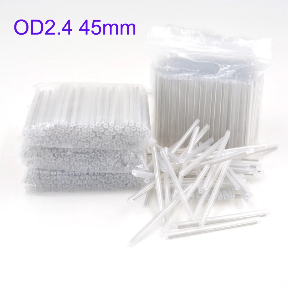 2500pcs OD 2.4mm 45mm Bare Fiber Optic Fusion Protection Splice Sleeves ,Heat Shrink Tube Fiber Optic Hot Melt Tube