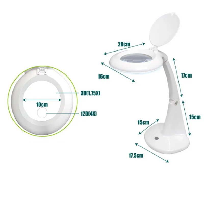New Orginal Professional 3X 12X Lens LED Light Desktop Magnifier Helping Repair Tools Hand Soldering Read Magnifying Glasses
