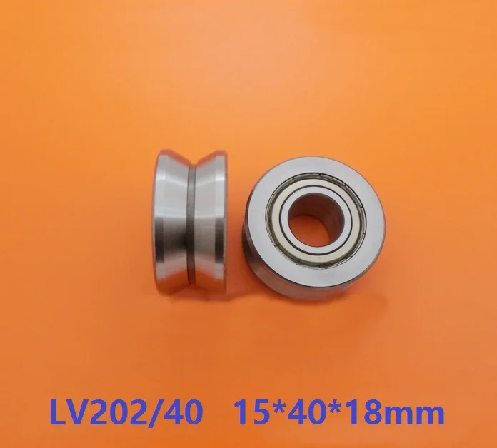 20pcs/lot LV202/40 15x40x18 mm V groove roller bearing roller wheel pulley bearing guide track 15*40*18mm