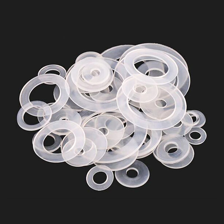 White Plastic Nylon Washer Plated Flat Spacer Seals Washer Gasket Ring M3 M3.5 M4 M5 M5.8 M6 M8 M10 M12 M14 M16-M22