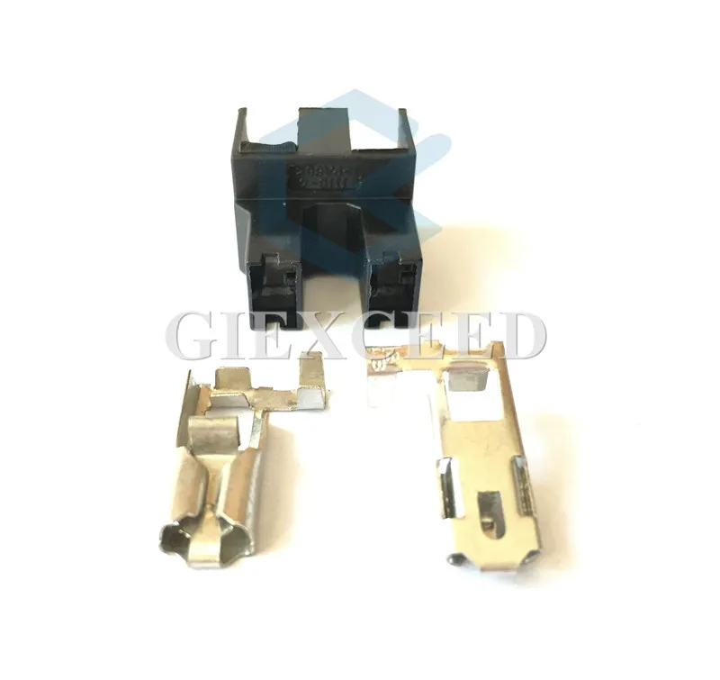 2 Sets 2 Pin AC Assembly Gender Sleeve Connector HID Automotive Plug Auto Socket Busses Coupler Connector