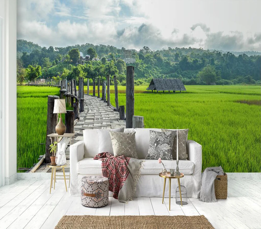 Decorative wallpaper Rural plain background wall painting