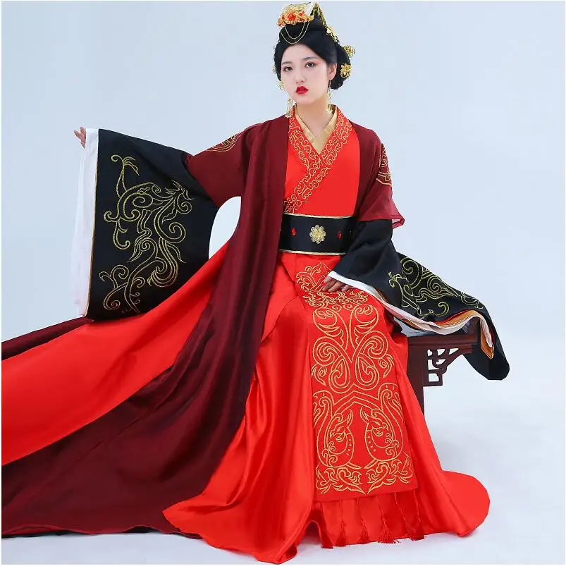 High quality Cotton silk Clothing Ancient China Couple Wear Traditional Wedding Hanfu Traditional Chinese Royal Wedding Garments