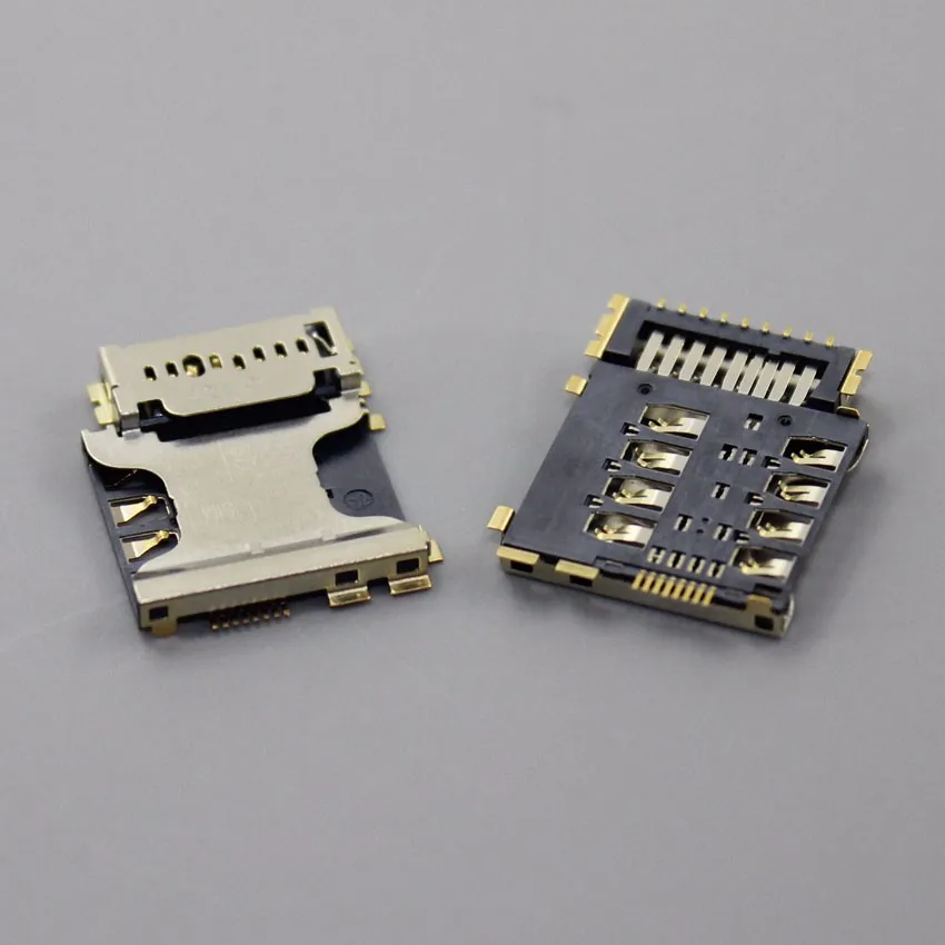 10 Stks/partij Sd-kaart Socket Sim Kaarthouder Geheugenkaart Slot Voor Samsung I8260 I8558 I9128 I9128V I879 I8552 I8262, KA-106