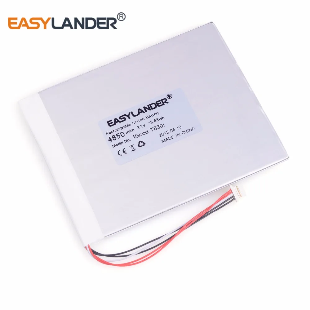 5-wire 3.7V 4850mAh Rechargeable Lithium Li-ion Li Polymer Battery For Tablet PC DVD POWER BANK 4good t830i