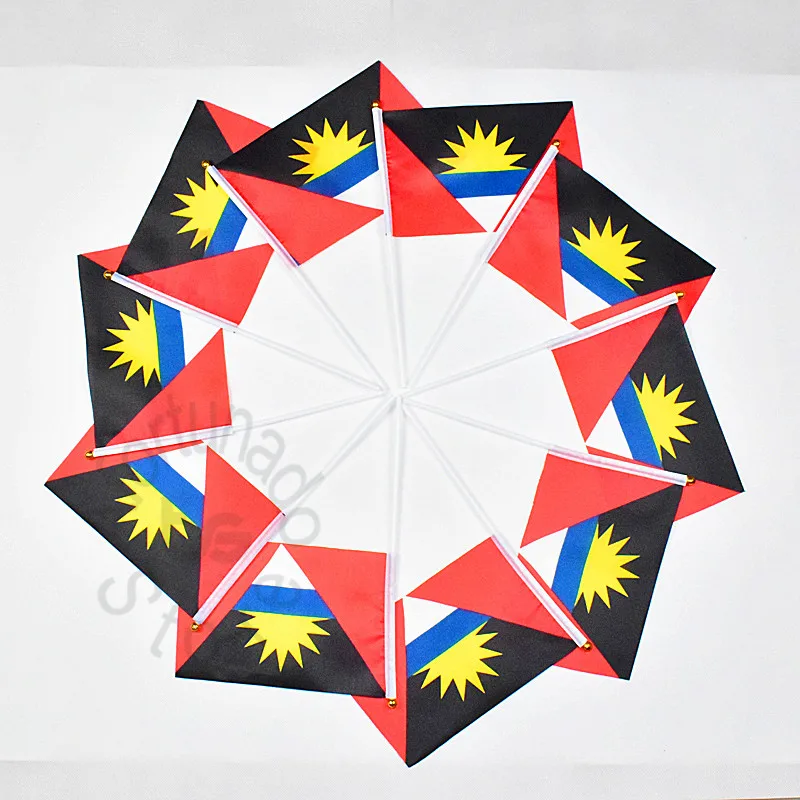 Antigua and Barbuda  14*21cm 10pieces flag  Banner  for for meet Parade party Hand waving National Flag