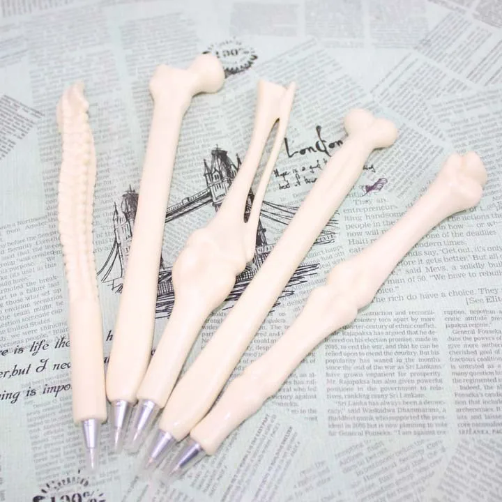 5pcs/ lot , Creative Bone Shaped ballpoint pen , Halloween Ballpoint Gift Pen