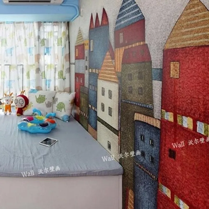 Beibehang Custom kleur schilderen cartoon kasteel over milieu kinderkamer behang aangepaste grote muurschildering behang