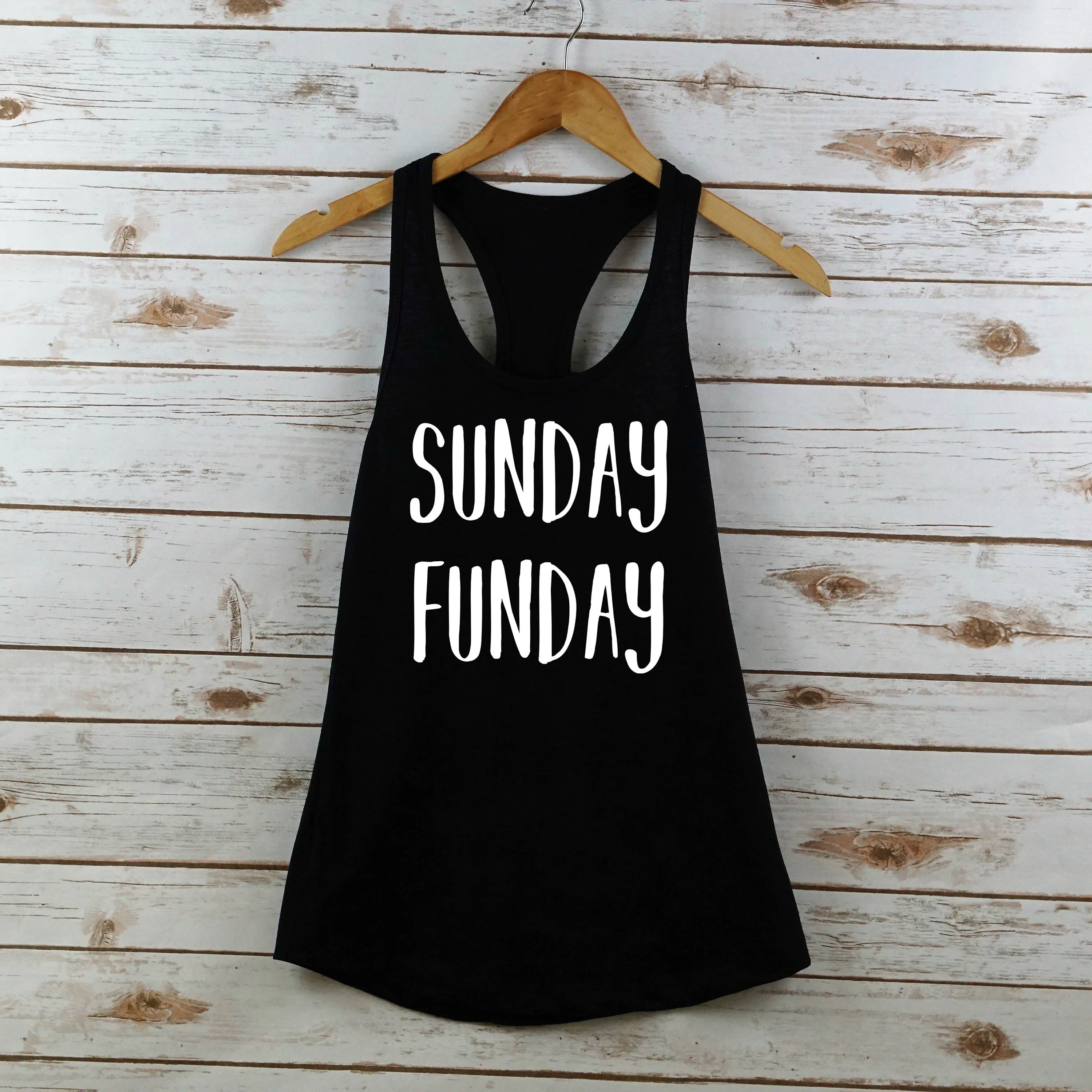 Fashion Grunge Tumblr Aesthetic  Slogan Hipster Vest Undershirt Singlet Sleeveless Garment Tops Sunday Fun Day Tanks Women