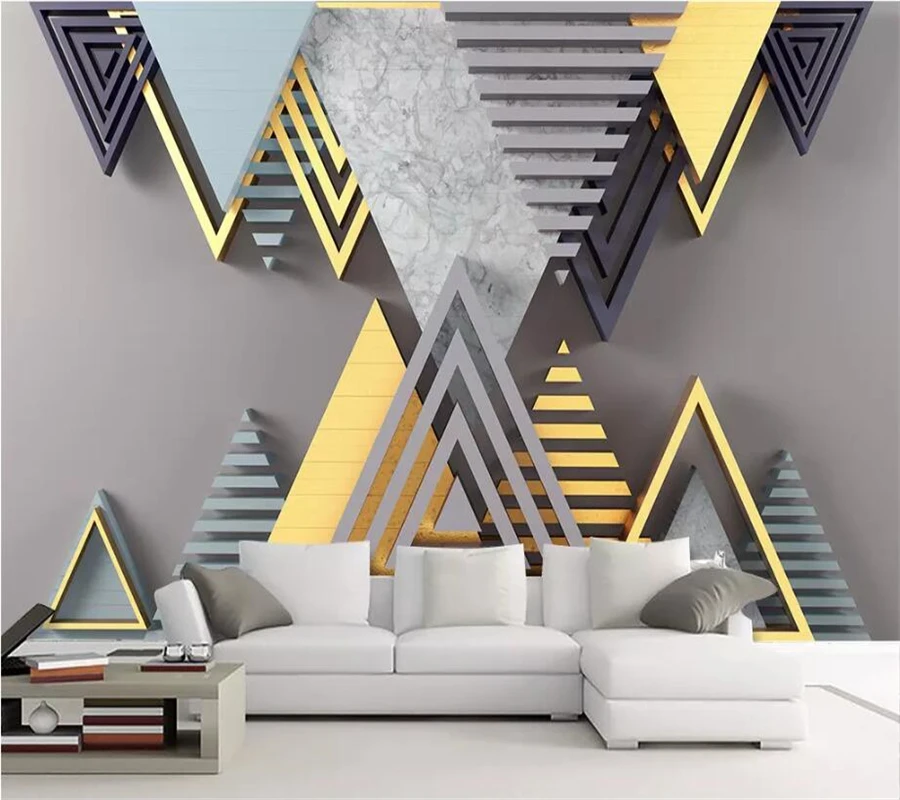 

beibehang Custom wallpaper 3d photo mural stereo modern minimalist geometric marble mosaic TV background wall papers home decor