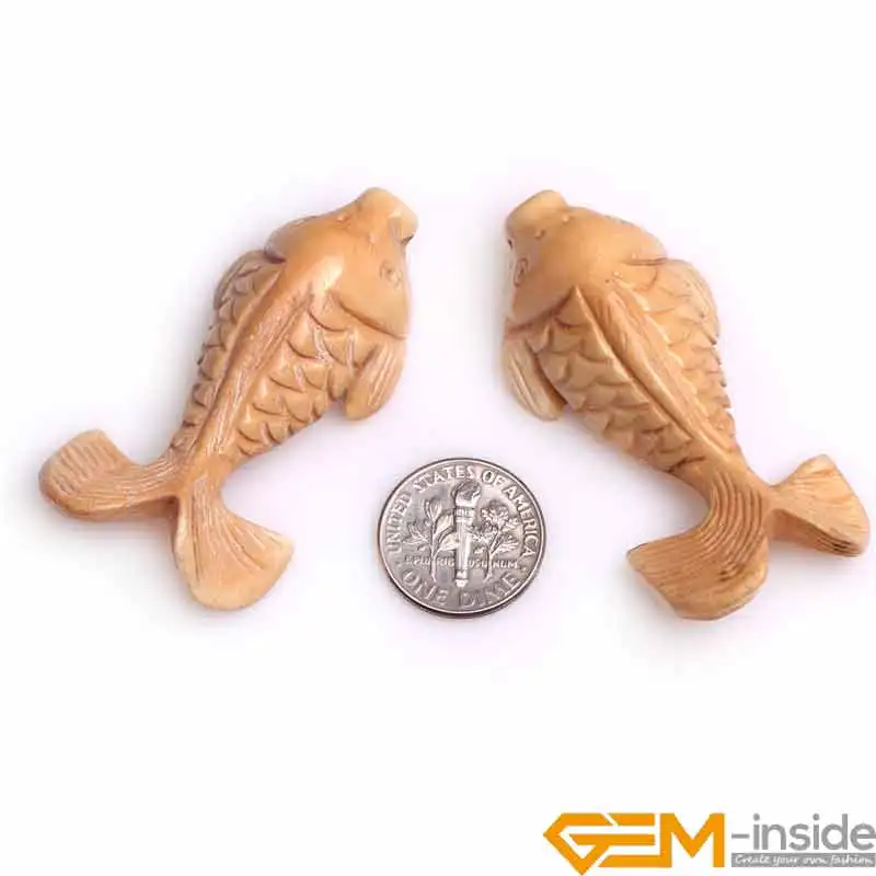 

22x53mm Big Large White Animal Fish Carved Bone Cabochon Beads For Jewelry Making Bulk 3 PCS Wholesale