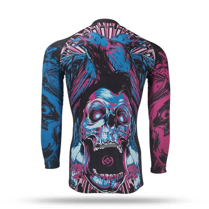 XINTOWN Outdoor Team Men Cycling Jersey Long Sleeve Ropa Ciclismo Women Bicycle Wear Shirt Bike Clothing Blue Purple White S-4XL