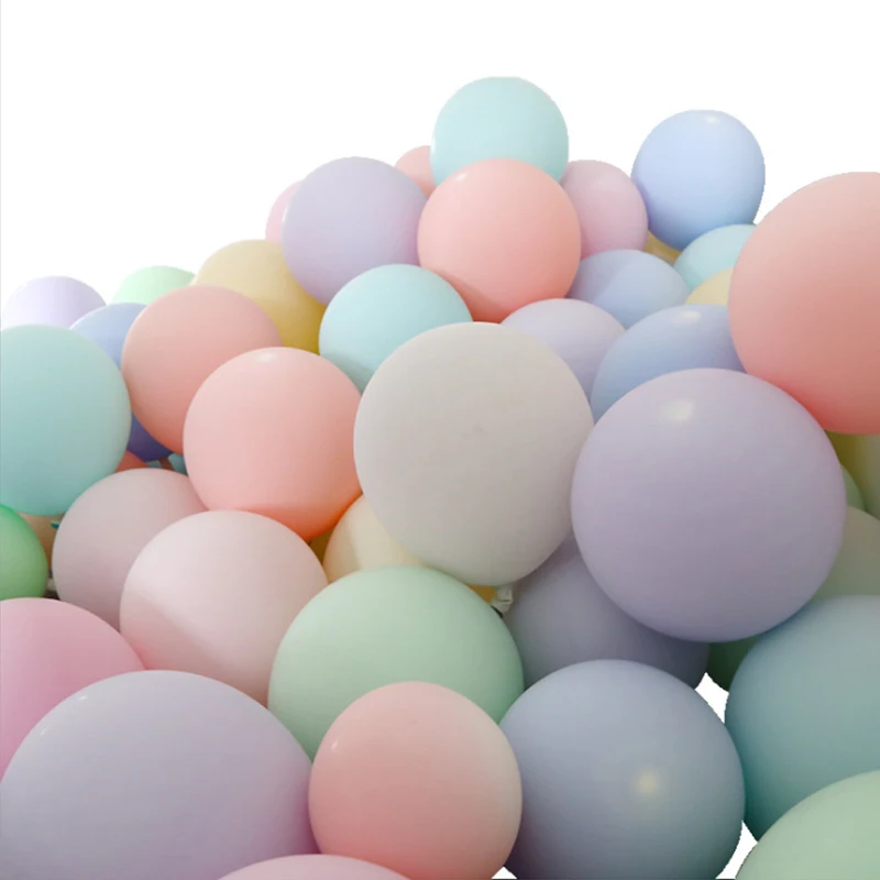 5 Inch10 Inch 12 Inch Multicolor Pastel Candy Balloons Wedding Baloons Round Macaron Balloon Arch Decoration100pcs (50sets)