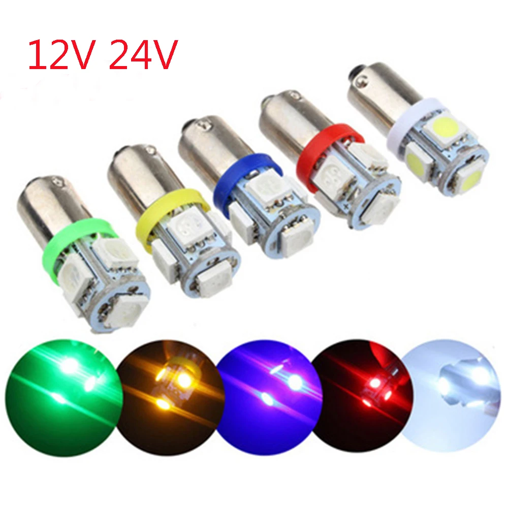 

Светодиодная автолампа YSY BA9S 5050 5SMD, лампа поворосветильник белого и розовый, Ледяной Голубой, красного цвета, 12 В, 24 В, 10 шт.