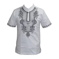 Mr Hunkle moda męska Dashiki 2017 mężczyzna afryka Vintage Dashiki najnowszy projekt lato haft Dashiki T-shirt męski